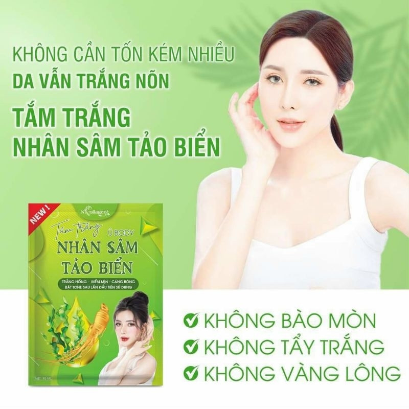 BÍ QUYẾT SỞ HỮU LÀN DA BODY TR.ẮNG MỊN NHƯ EM BÉ VỚI SET TẮM TR.ẮNG NHÂN SÂM TẢO BIỂN