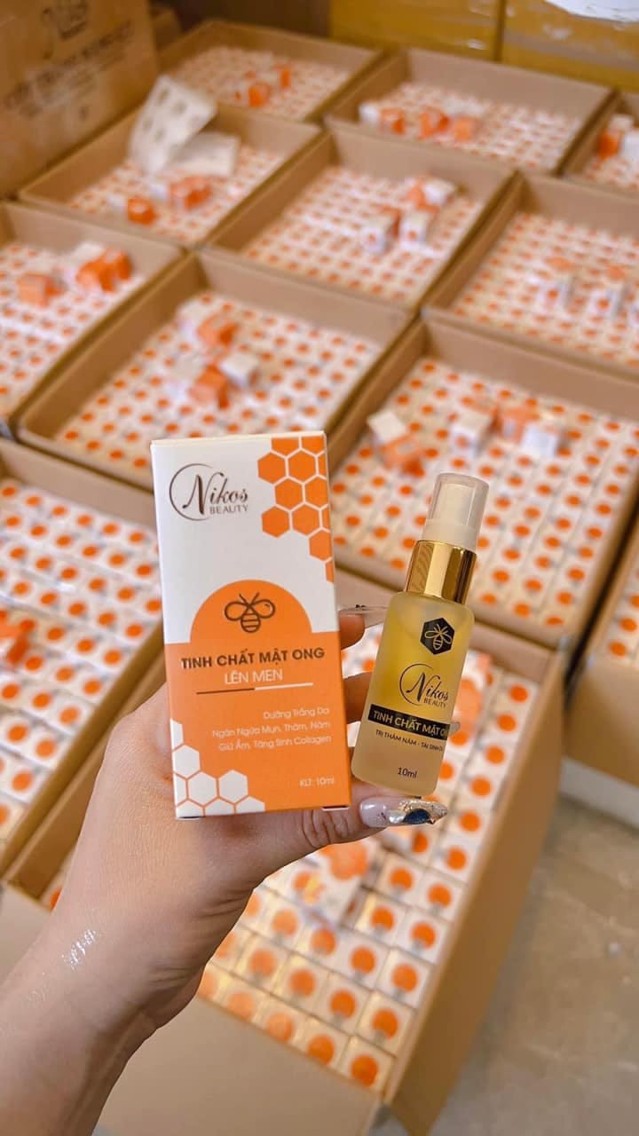 Serum Tinh Chất Mật Ong Lên Men Nikos Beauty Phiên Bản Mới cho bạn làn da căng bóng