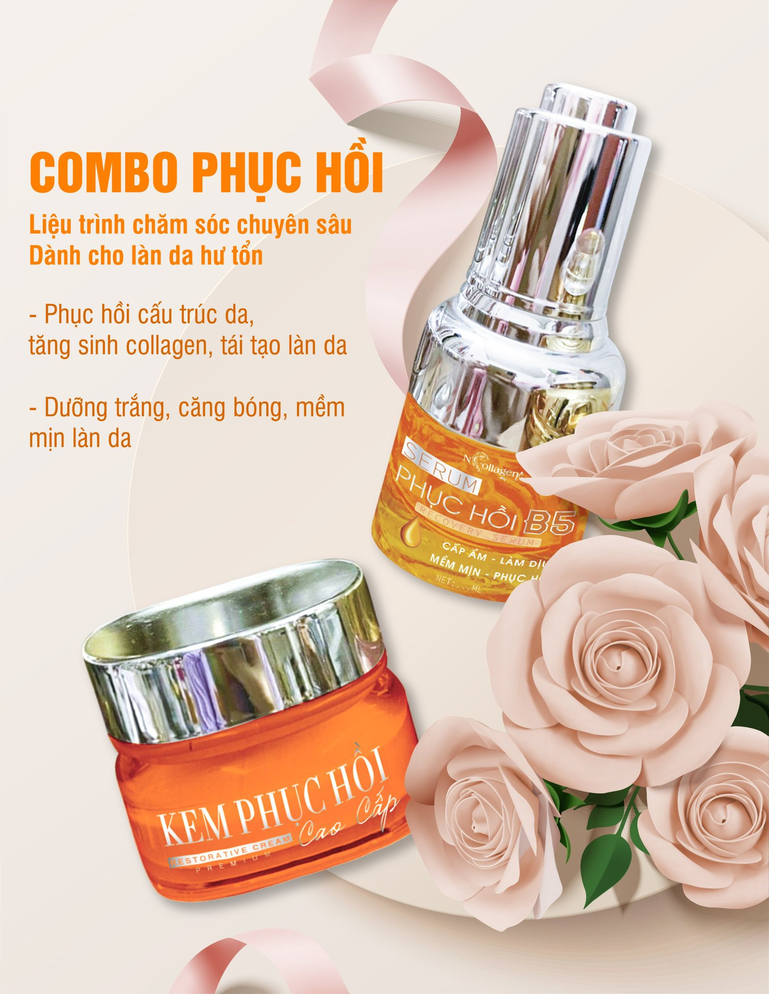 phục hồi làm da KEM FACE B5 N Collagen