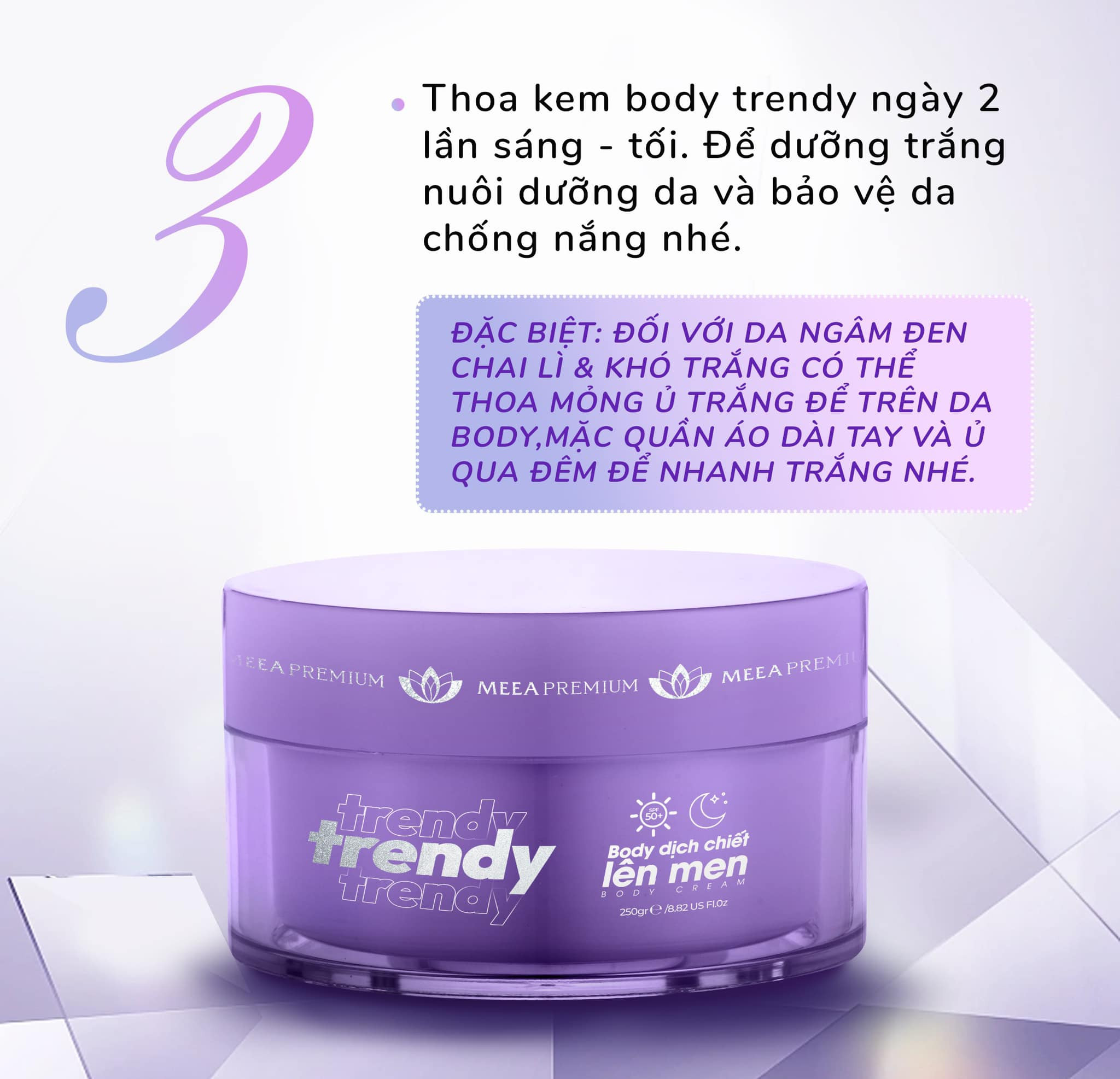 bộ 3 chăm sóc body Trendy