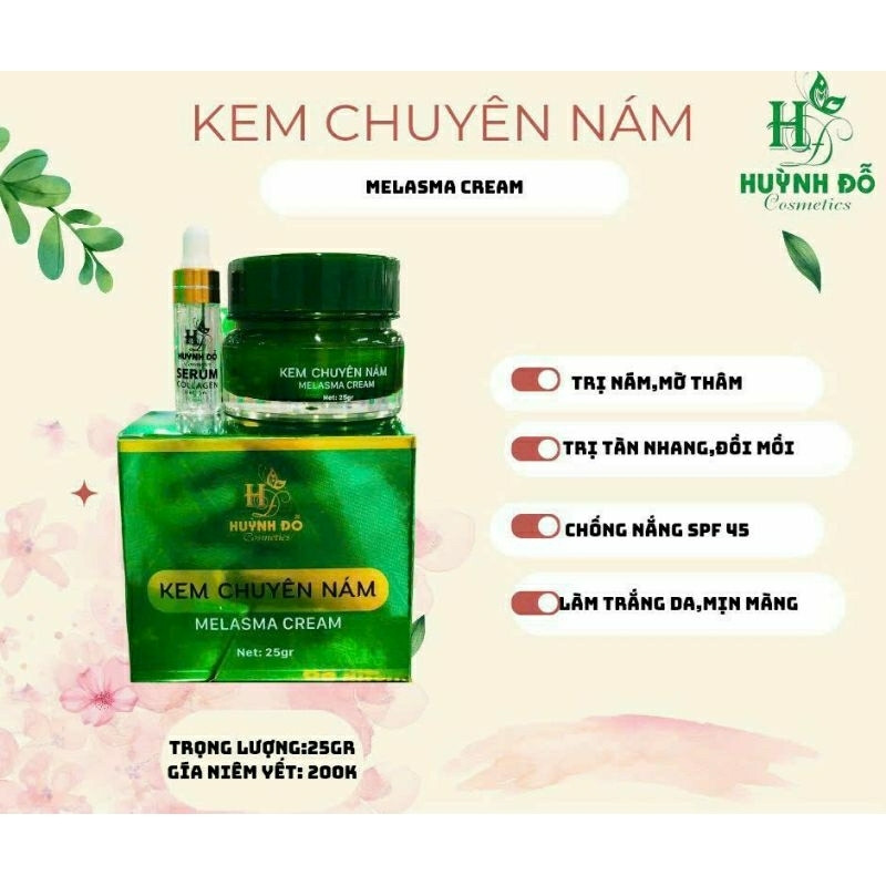 Kem Face Chuyên Nám Huỳnh Đỗ Melasma Cream Phiên Bản Mới