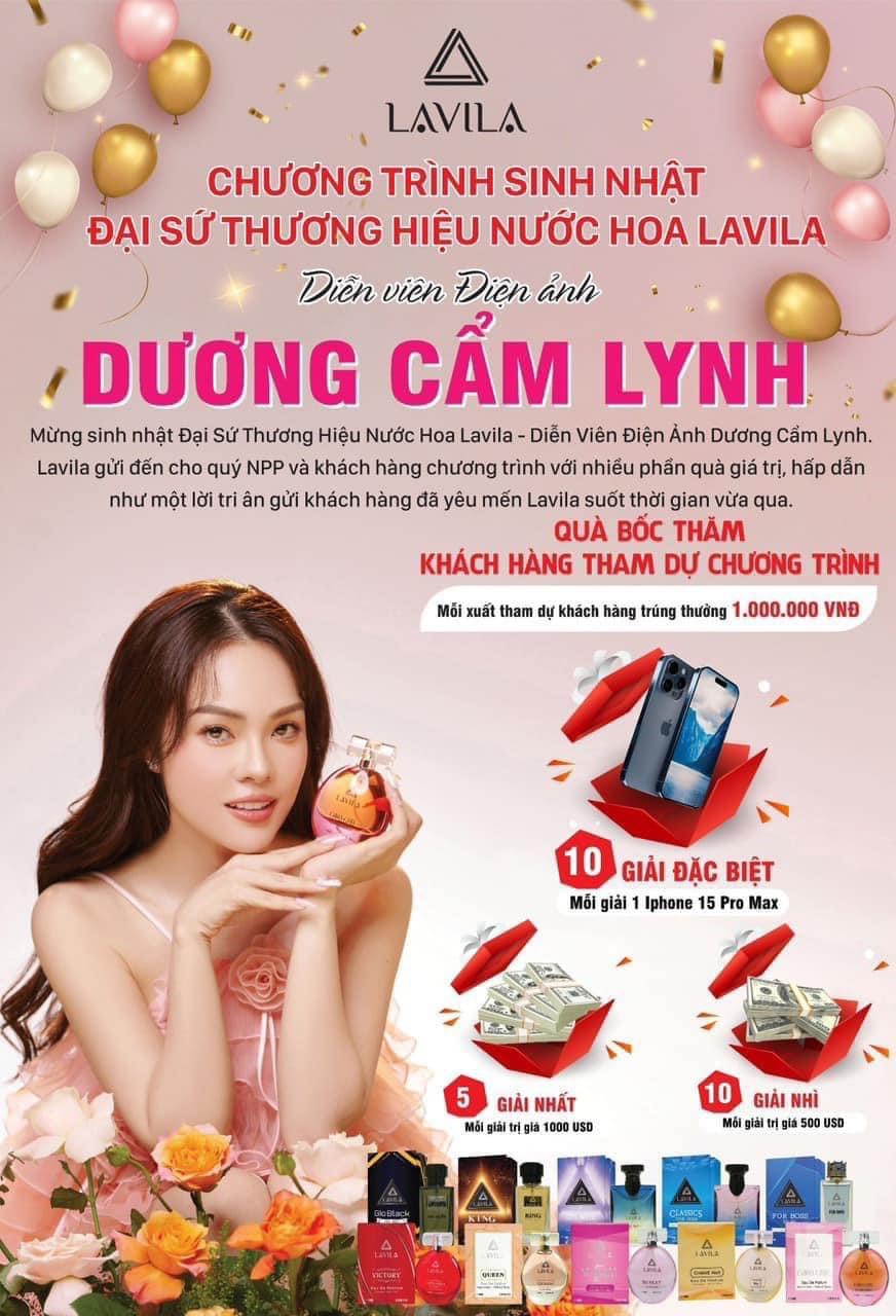 Sinh nhật Dương Cẩm Luynh đại sứ thương hiệu nước hoa Lavila