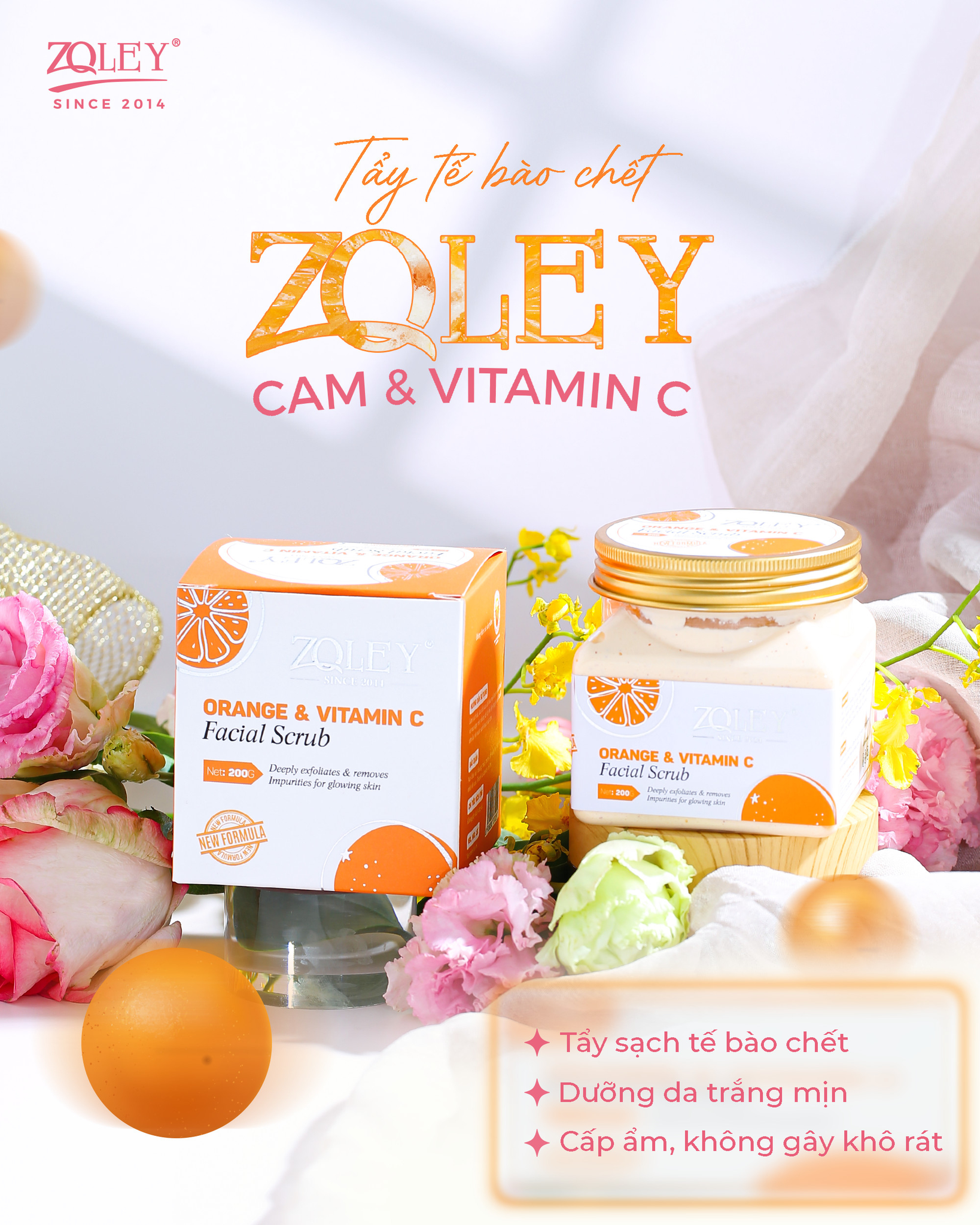 Tẩy Tế Bào Chết Cam Dành Cho Body Và Face Zoley