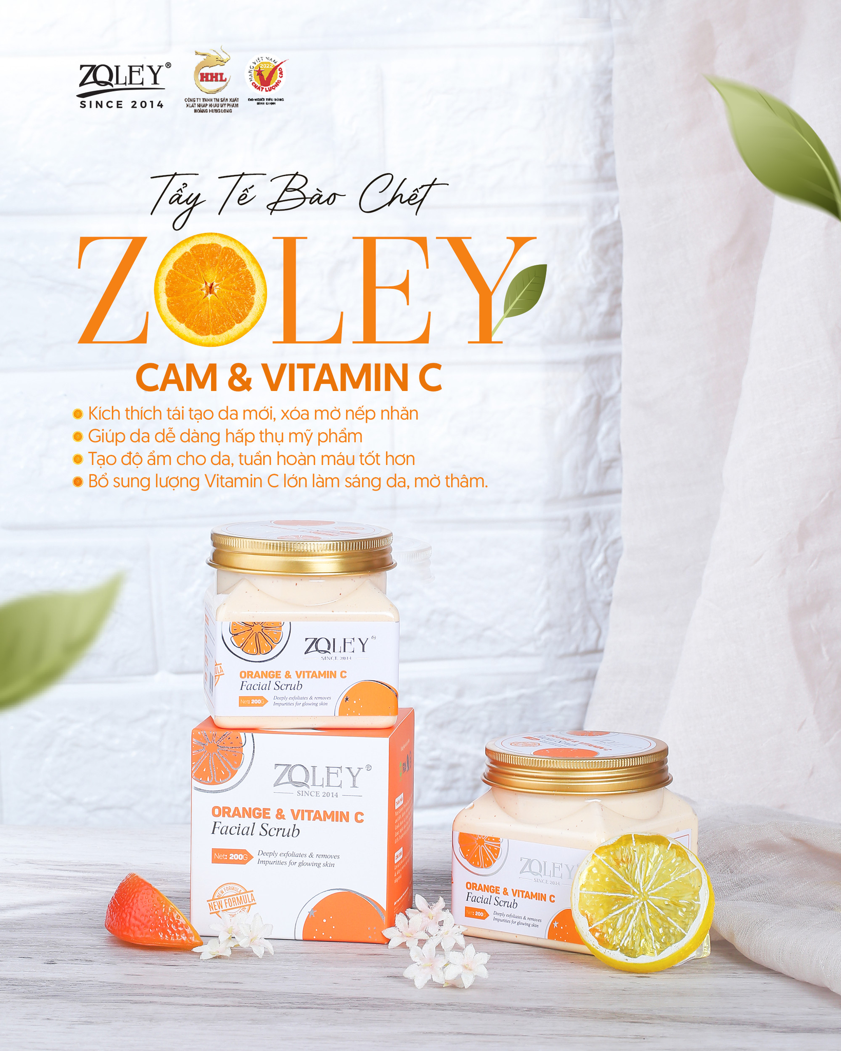 Tẩy Tế Bào Chết Cam Dành Cho Body Và Face Zoley