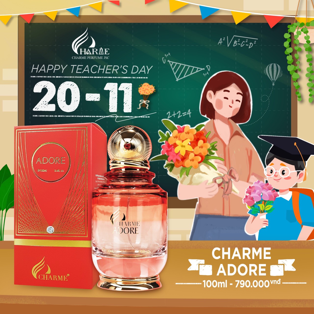 Hương Charm tinh tế trọn tình tri ân tháng 11 - tháng của thầy cô