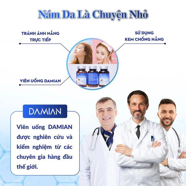 Viên uống trắng da Damian