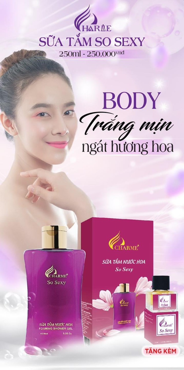 Sữa Tắm Hương Nước Hoa Charme So Sexy giúp phụ nữ Việt thăng hạng sự tự tin vào bản thân