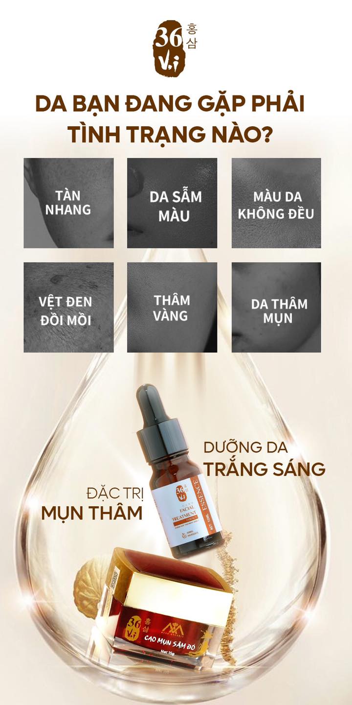 Trị mụn tận gốc da đẹp cấp tốc cùng combo Cao Mụn Sâm Đỏ & Cốt Huyết Thanh lành tính sáng mịn