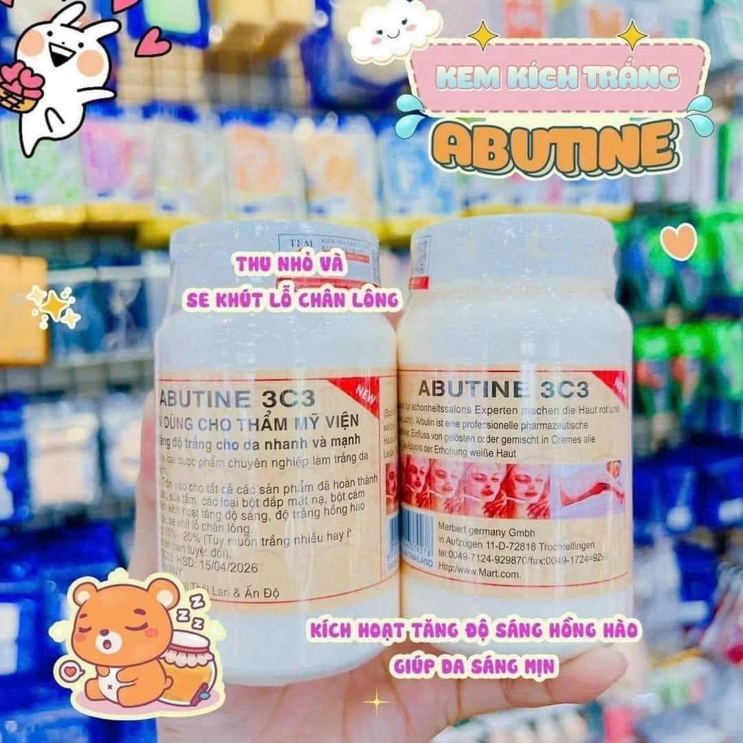 Kem Kích Trắng Abutine 3C3 Super White 500g