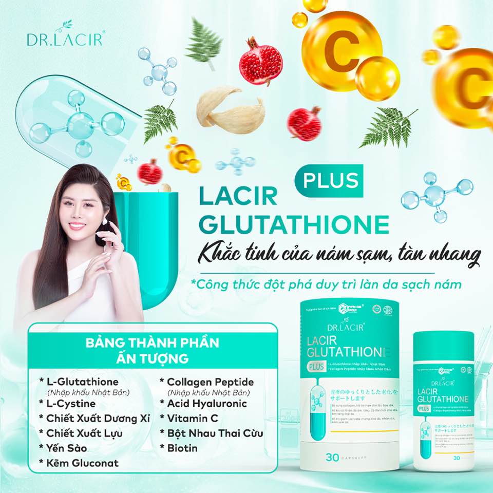 Viên Uống Trắng Da Lacir Glutathione Plus Dr Lacir