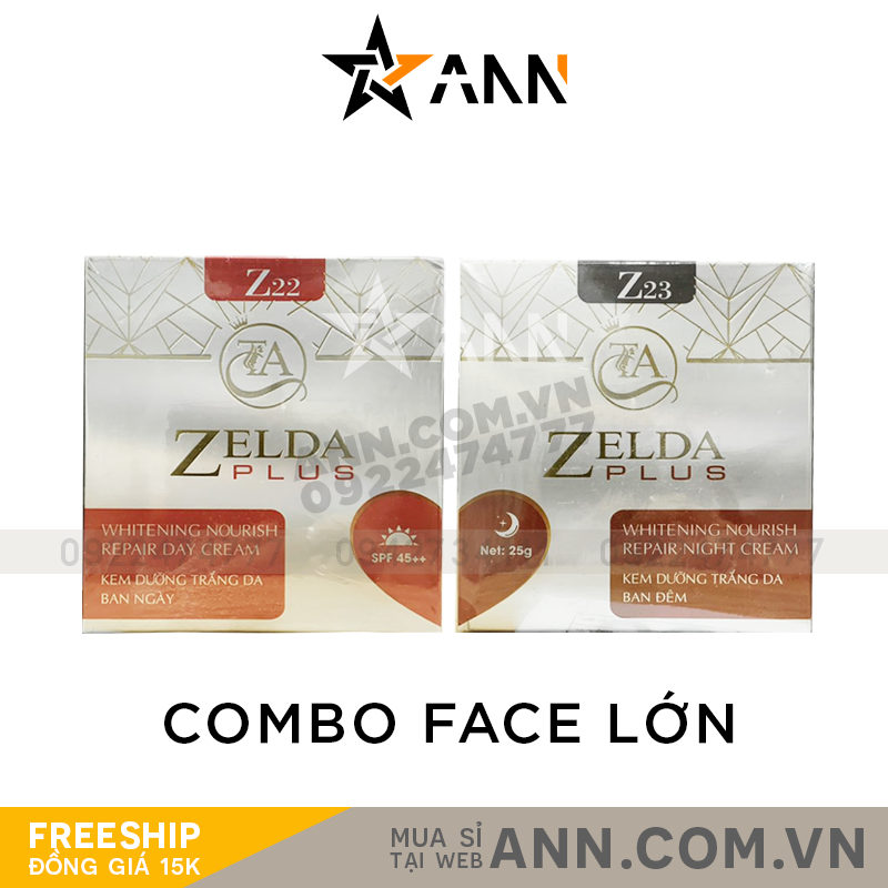 ]Combo Kem face Zelda plus ngày+đêm giảm thâm nám sạm tàn nhang mẫu lớn