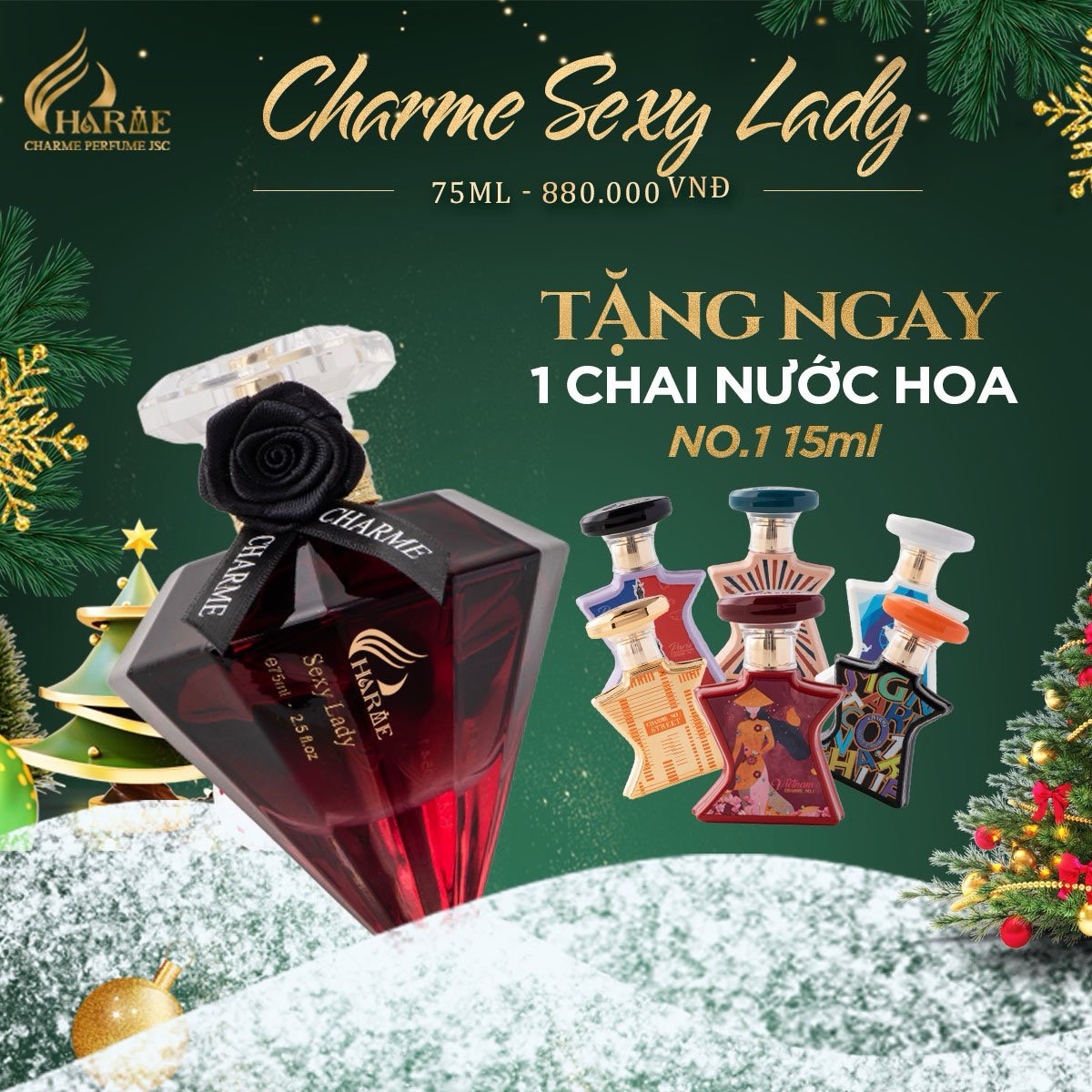 Đắm chìm cùng deal hot mùa Giáng Sinh Charme Sexy Lady & Charme Rose Girl