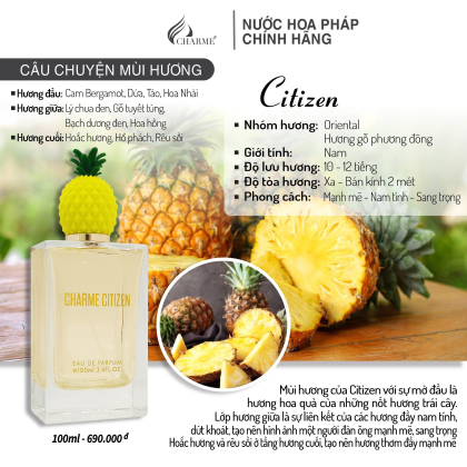 Nước Hoa Nam Charme Citizen 100ml