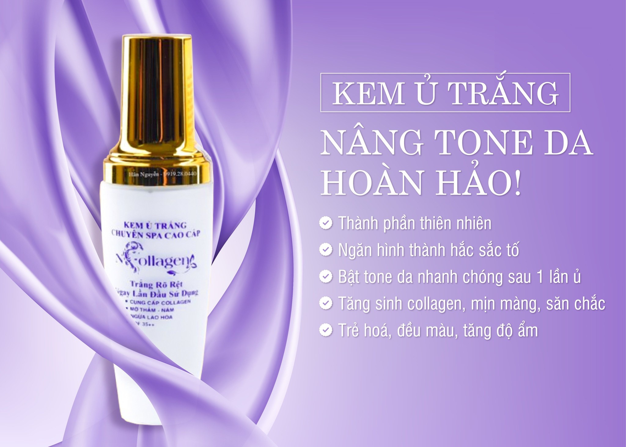 Kem Ủ Trắng Face N Collagen Chuyên Spa Cao Cấp