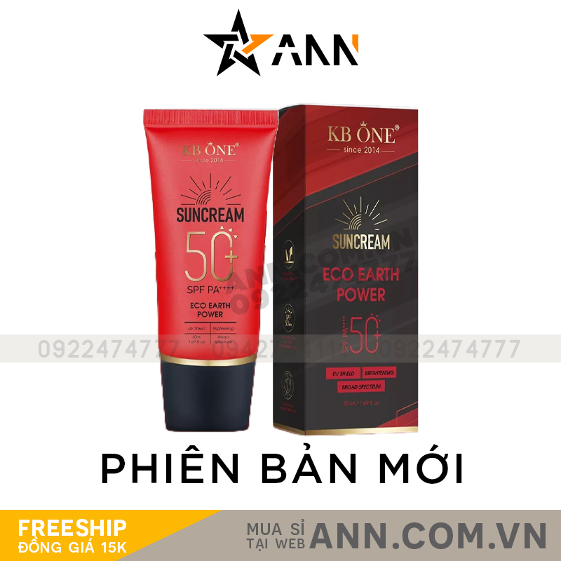 Kem Chống Nắng KB One SunCream Eco Earth Power Phiên Bản Mới