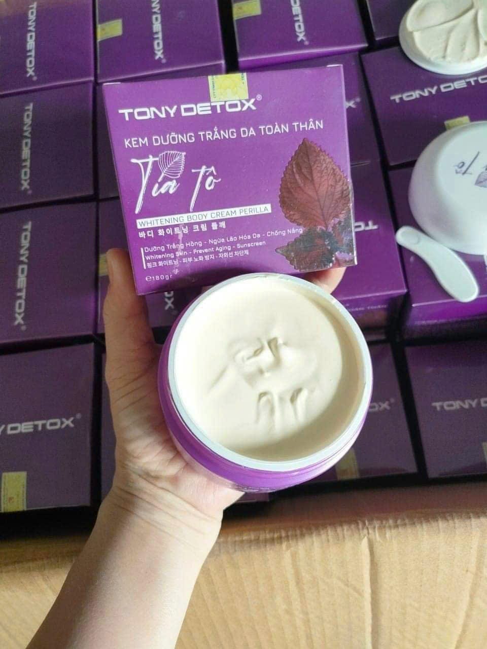 Kem Body Tía Tô Tony Detox Dưỡng Trắng Da Toàn Thân