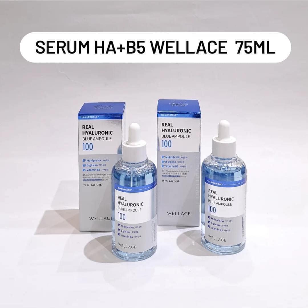 Serum Wellage Real Hyaluronic Blue B5 giúp làm dịu da giúp da khoẻ hơn