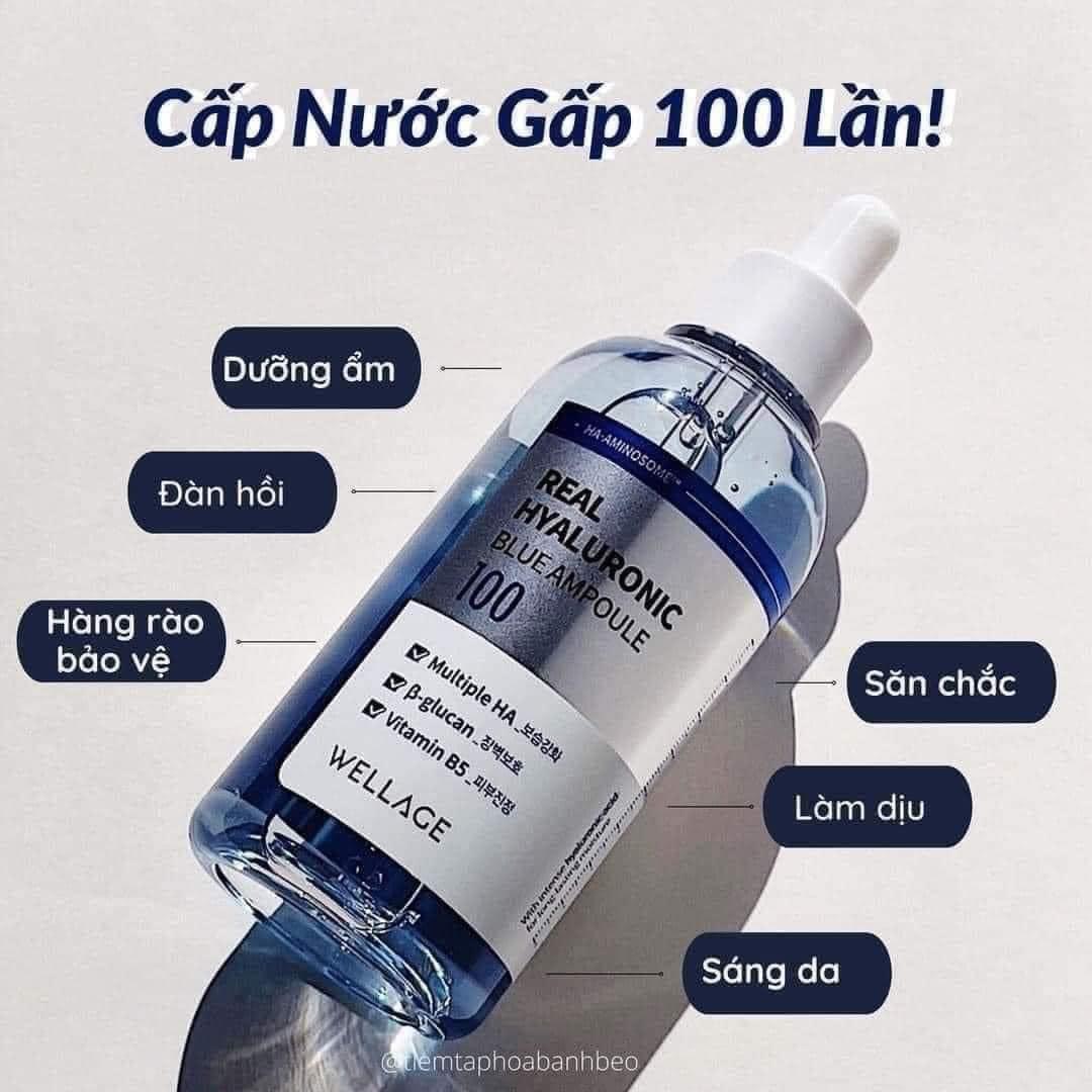 Serum Wellage Real Hyaluronic Blue B5 giúp làm dịu da giúp da khoẻ hơn