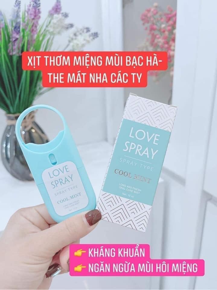 cơn bão Xịt Thơm Miệng Love Spray Cool Mint Qlady Onaya