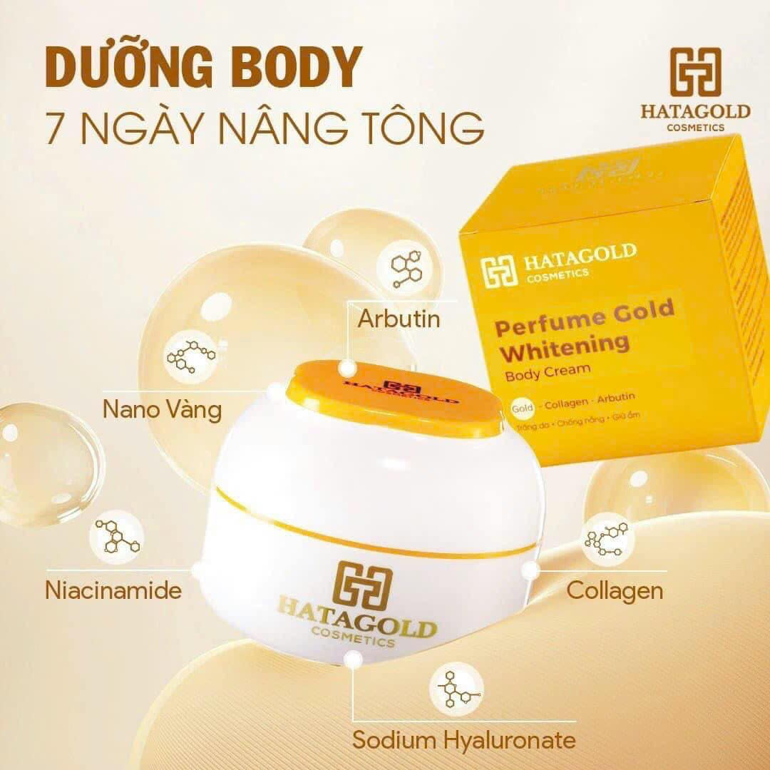 Thay đổi diện mạo với Kem Body Tinh Chất Vàng Hatagold Cosmetics