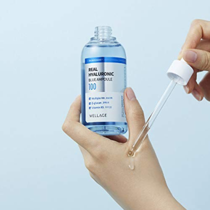 Serum Hàn Quốc Wellage Real Hyaluronic Blue Ampoule 75ml Cấp Ẩm Phục Hồi Da Hàng Công Ty