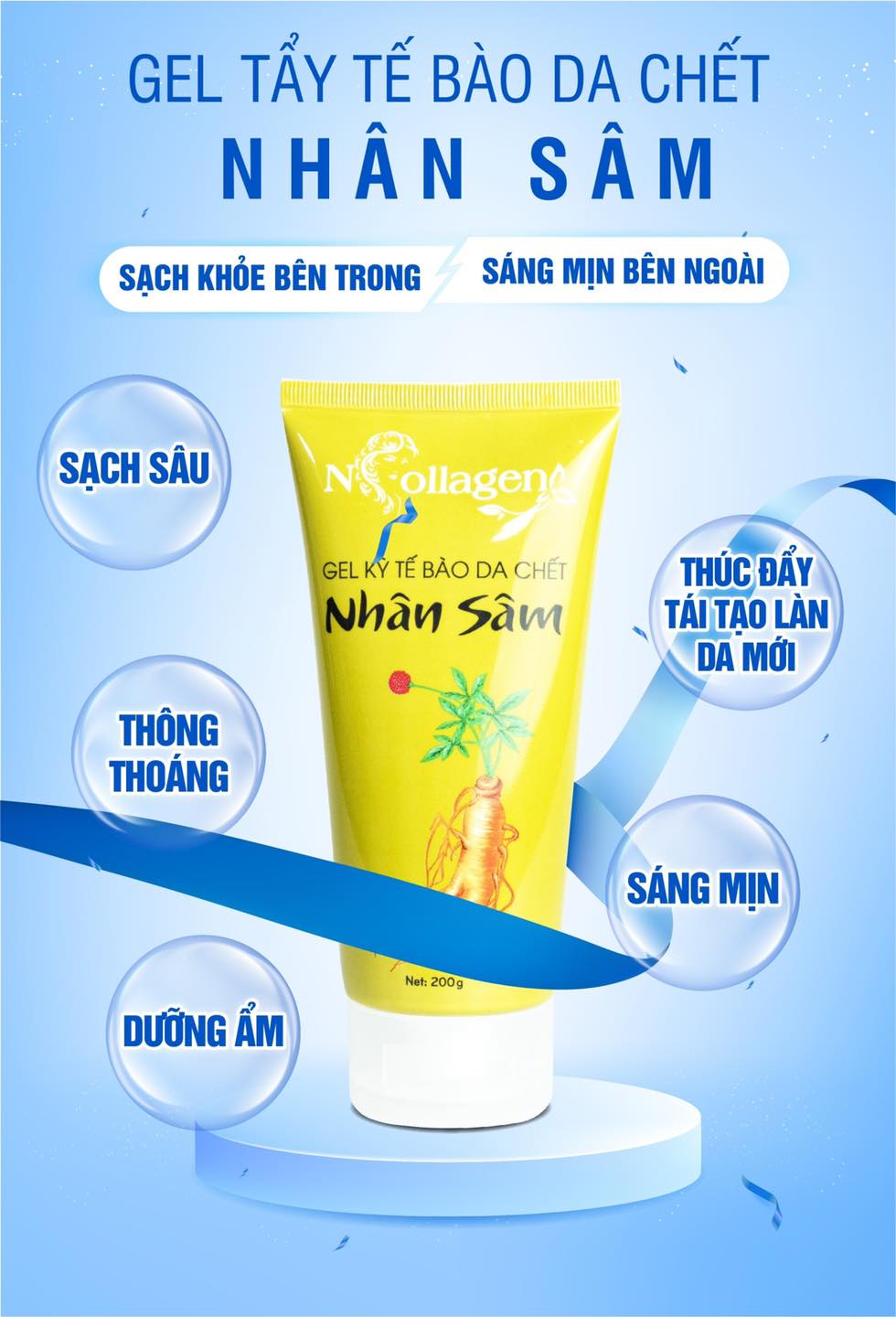 Tẩy Tế Bào Chết Nhân Sâm N Collagen Sử Dụng Cho Mặt Và Body