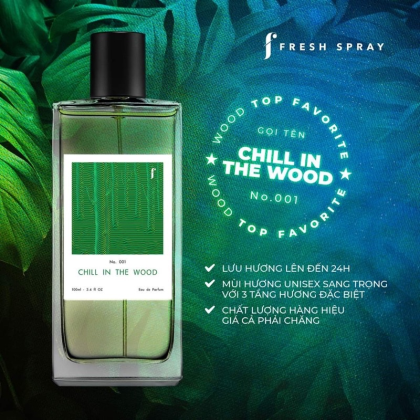 Nước Hoa F Fresh Spray No.001 Chill in the Wood 100ml