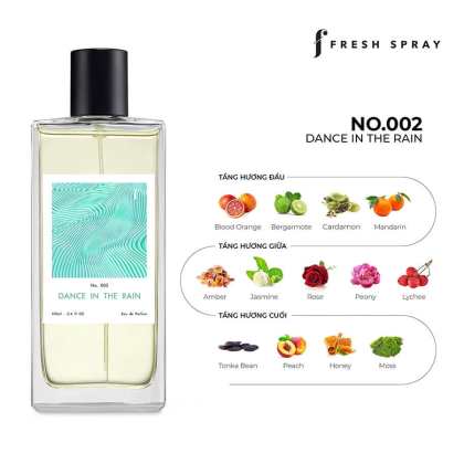 Nước Hoa F Fresh Spray No.002 Dance In The Rain 100ml