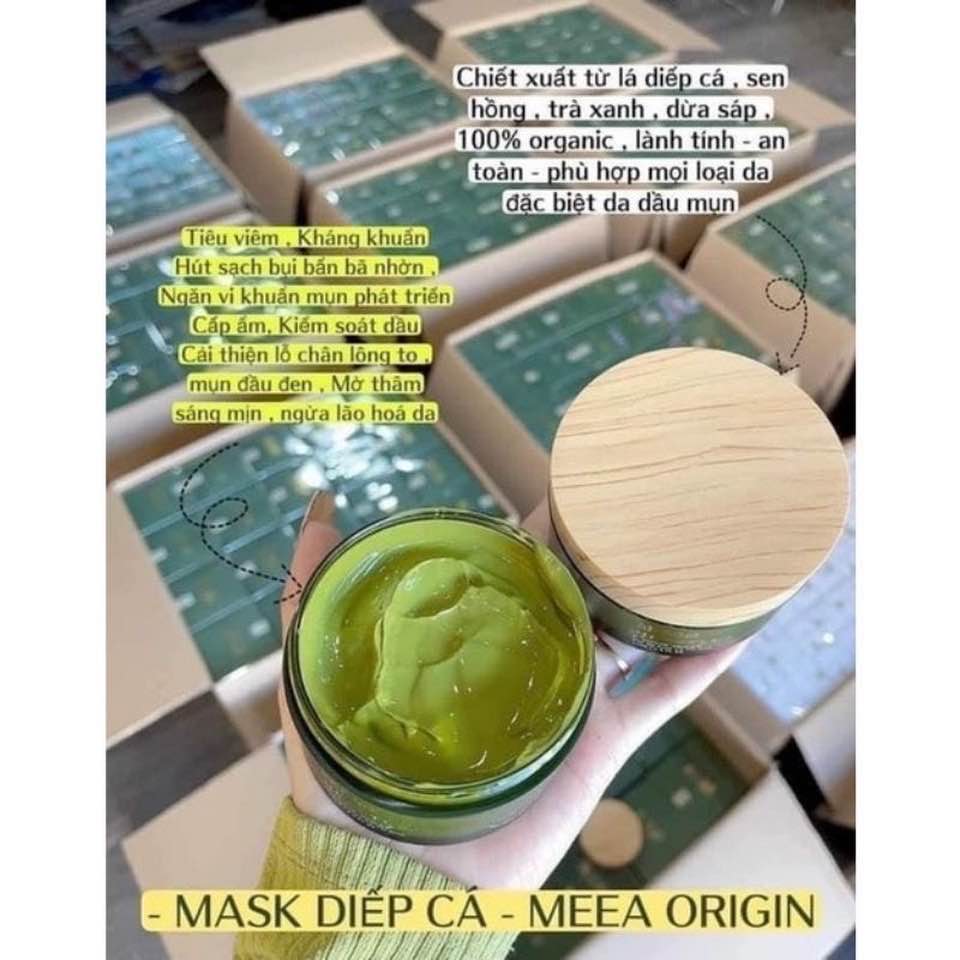 Mặt Nạ Diếp Cá Meea Organic Mask Diếp Cá Tái Sinh Dưỡng Trắng Da Mờ Thâm Se Khít Lỗ Chân Lông