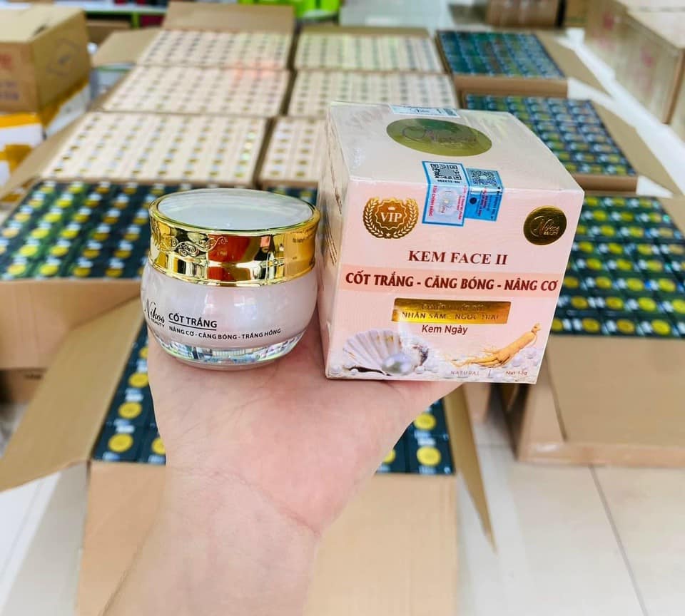 Kem Face Cốt Trắng Căng Bóng Nâng Cơ Nicos Beauty 15gr