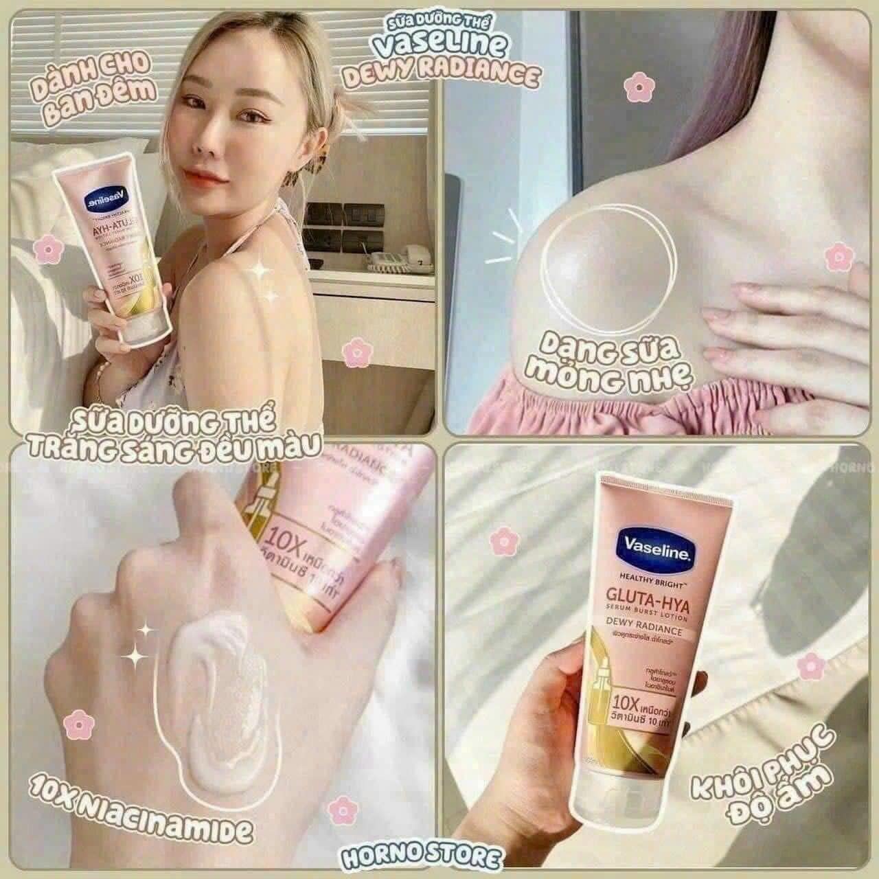 Yêu Chiều Làn Da Sữa Dưỡng Thể Vaseline 10X Màu Hồng