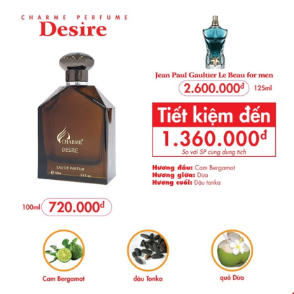  Nước Hoa Nam Charme Desire 100ml