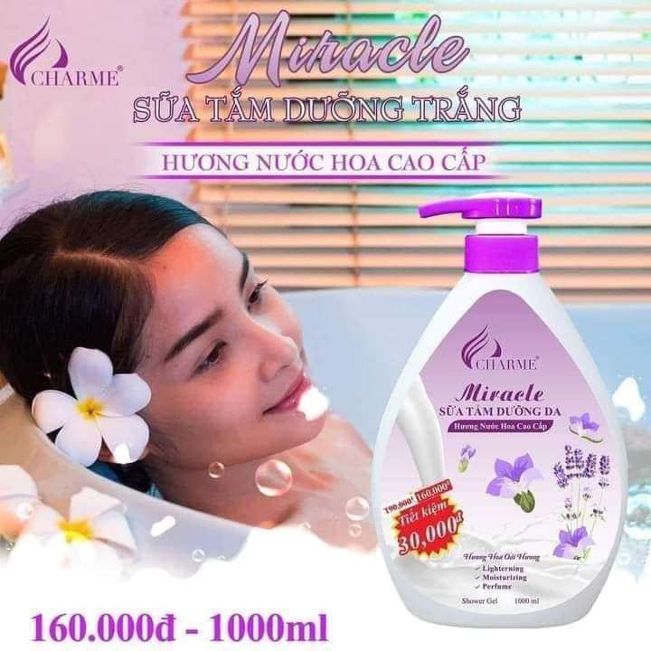 Sữa Tắm Nước Hoa Charme Miracle 1000ml Hương Lavender
