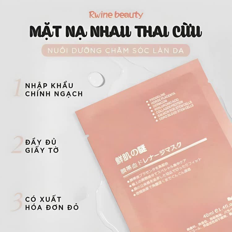 10 Miếng Mặt Nạ Nhau Thai Cừu Rwine Beauty