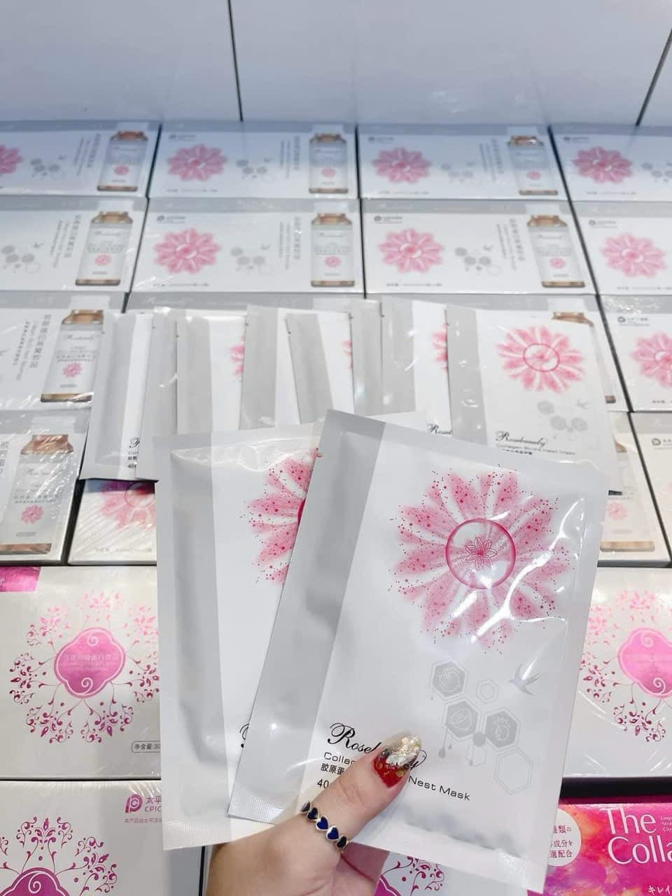 Hộp 10 miếng Nạ Yến Collagen Rose Beauty