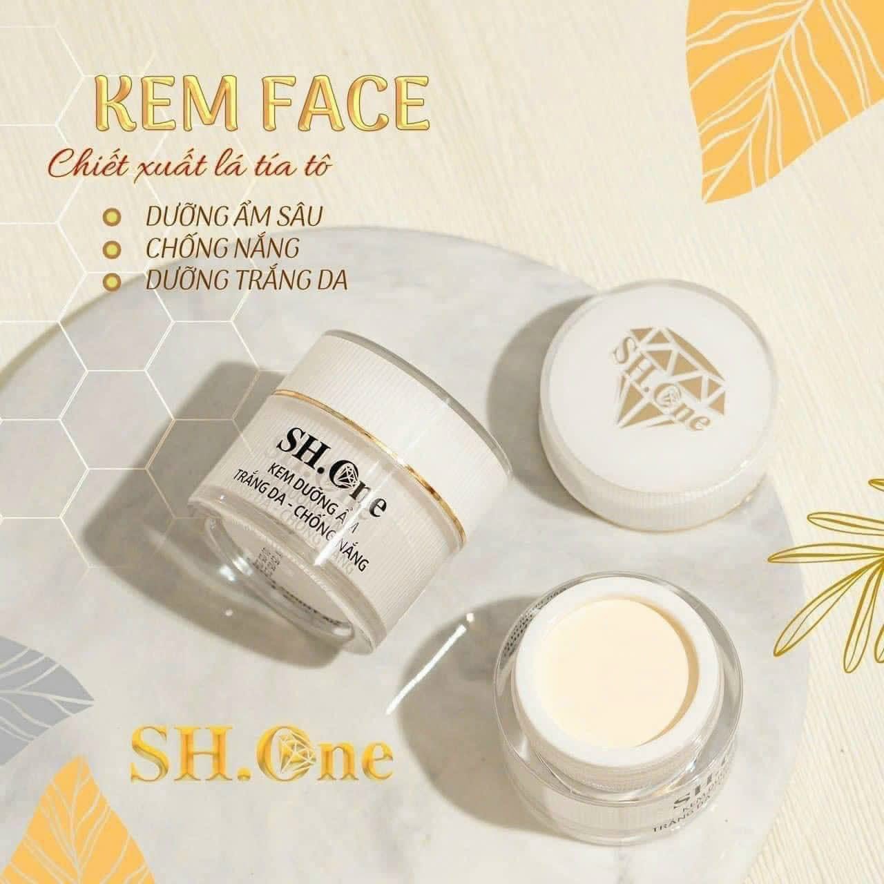 Face tía tô SH One trắng da chống nắng  cấp ẩm B2 em về thêm số lượng lớn ạ