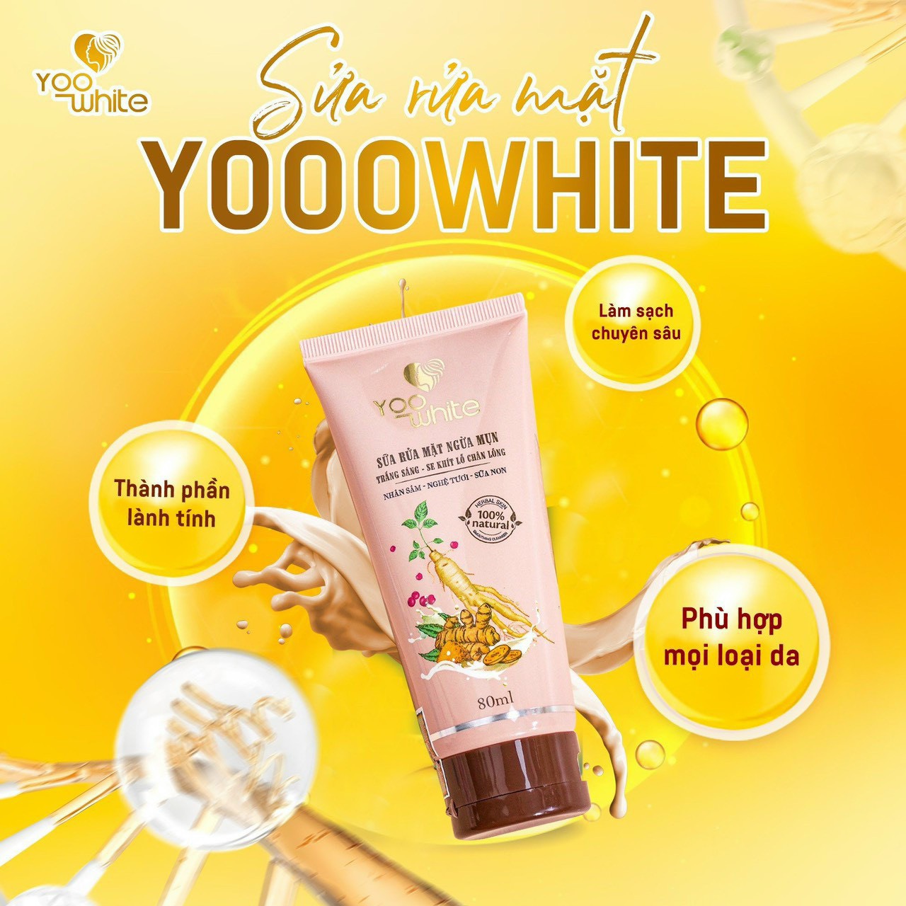 Sữa rửa mặt ngừa mụn Yoo White