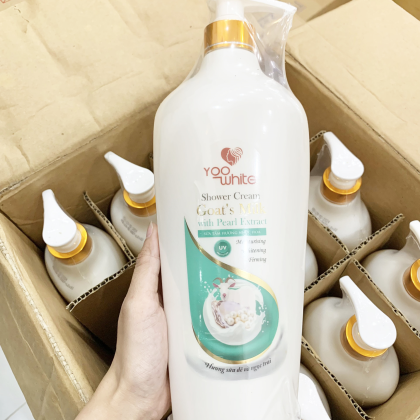 Sữa Tắm Nước Hoa Yoo White Hương Sữa Dê Và Ngọc Trai 1200ml