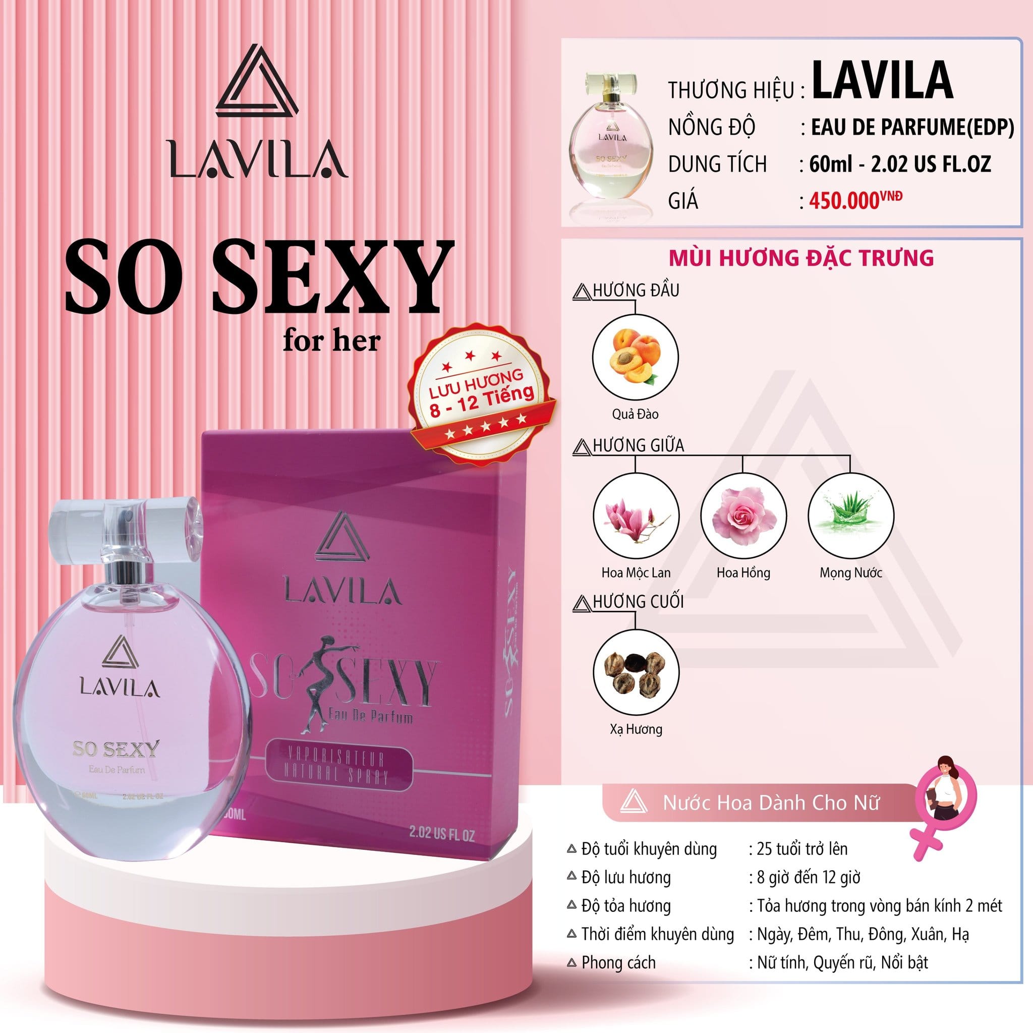 Nước Hoa Nữ Lavila So Sexy 60ml