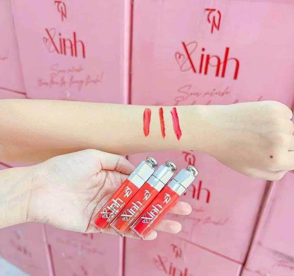 Son Xinh TN Mỹ Phẩm Đông Anh 1 Set 3 Màu Tặng Tẩy Tế Bào Chết