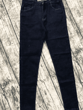Sỉ quần jean dài nữ trơn màu xanh đen
